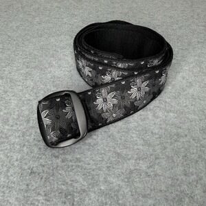 Bison Designs Gray Floral Outdoor Hiking Gorpcore Belt Women's Medium